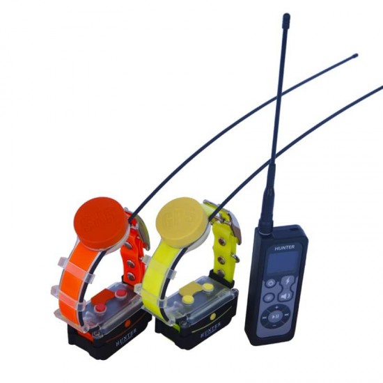 2 Profesionálne vodeodolné GPS obojky pre 2 psov s diaľkovým ovládaním, bez potreby SIM karty, dosah 25km  