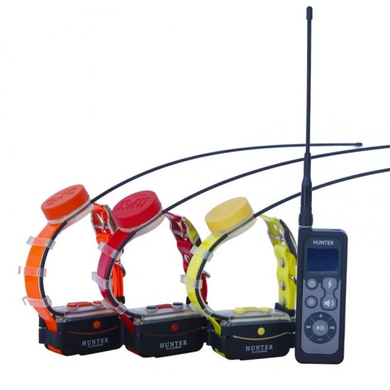 3 Profesionálne vodeodolné GPS obojky pre 3 psov s diaľkovým ovládaním, bez potreby SIM karty, dosah 25km  