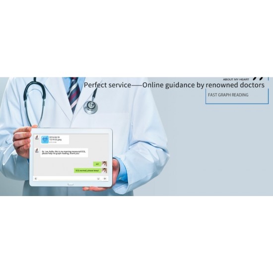Bezdrôtový prenosný EKG monitor - sledovač EKG srdca pre Android a IOS