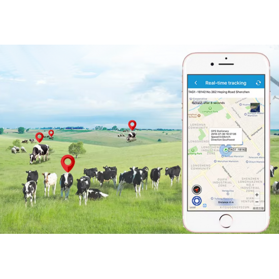 GPS tracker pre býky – solárne dobíjanie, mobilná aplikácie na iOS, Android, PC